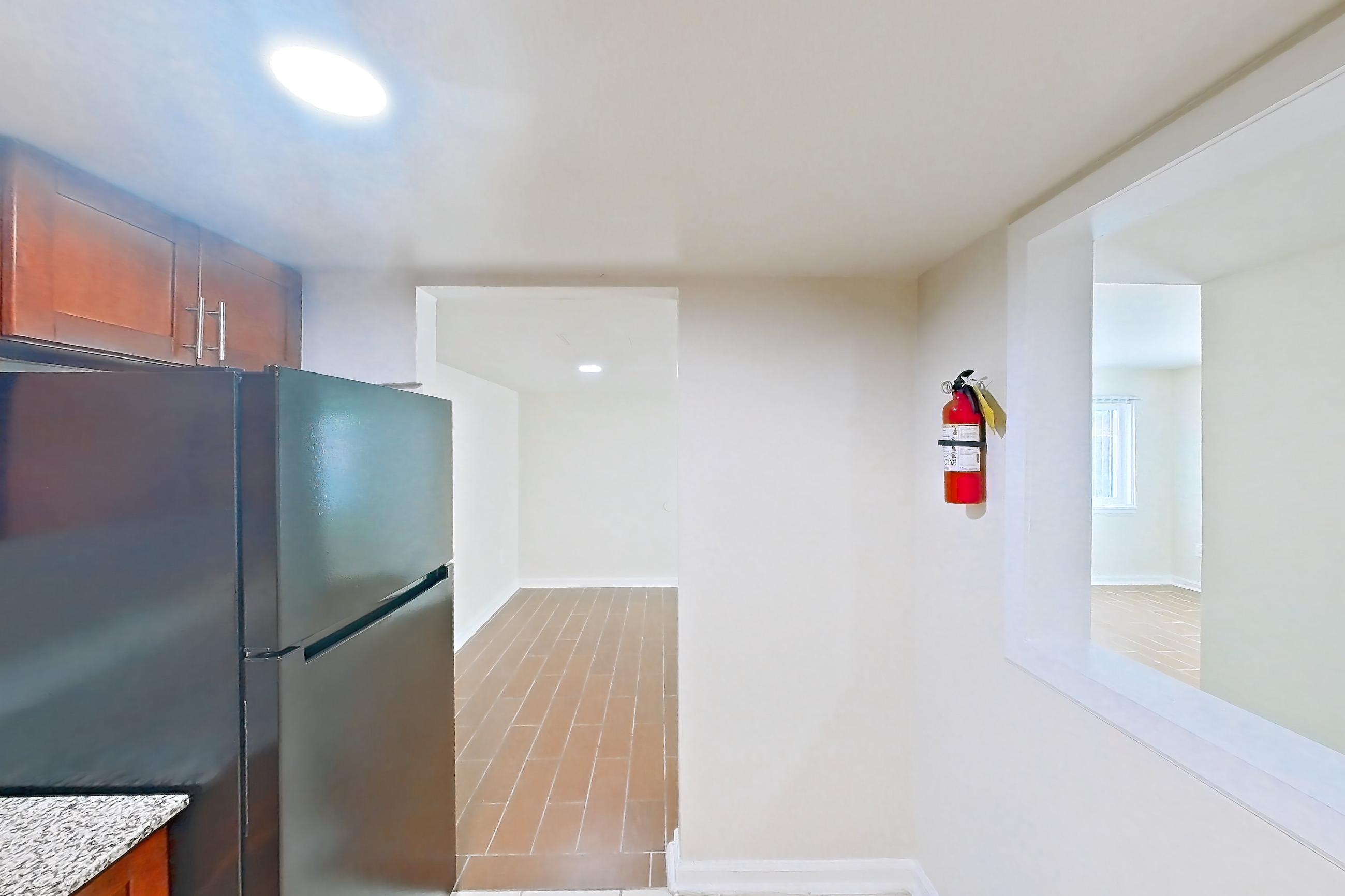 Kitchen in a Red River floor plan apartment, representative of Apartment 9118EC11 at Franklin Park at Greenbelt Station