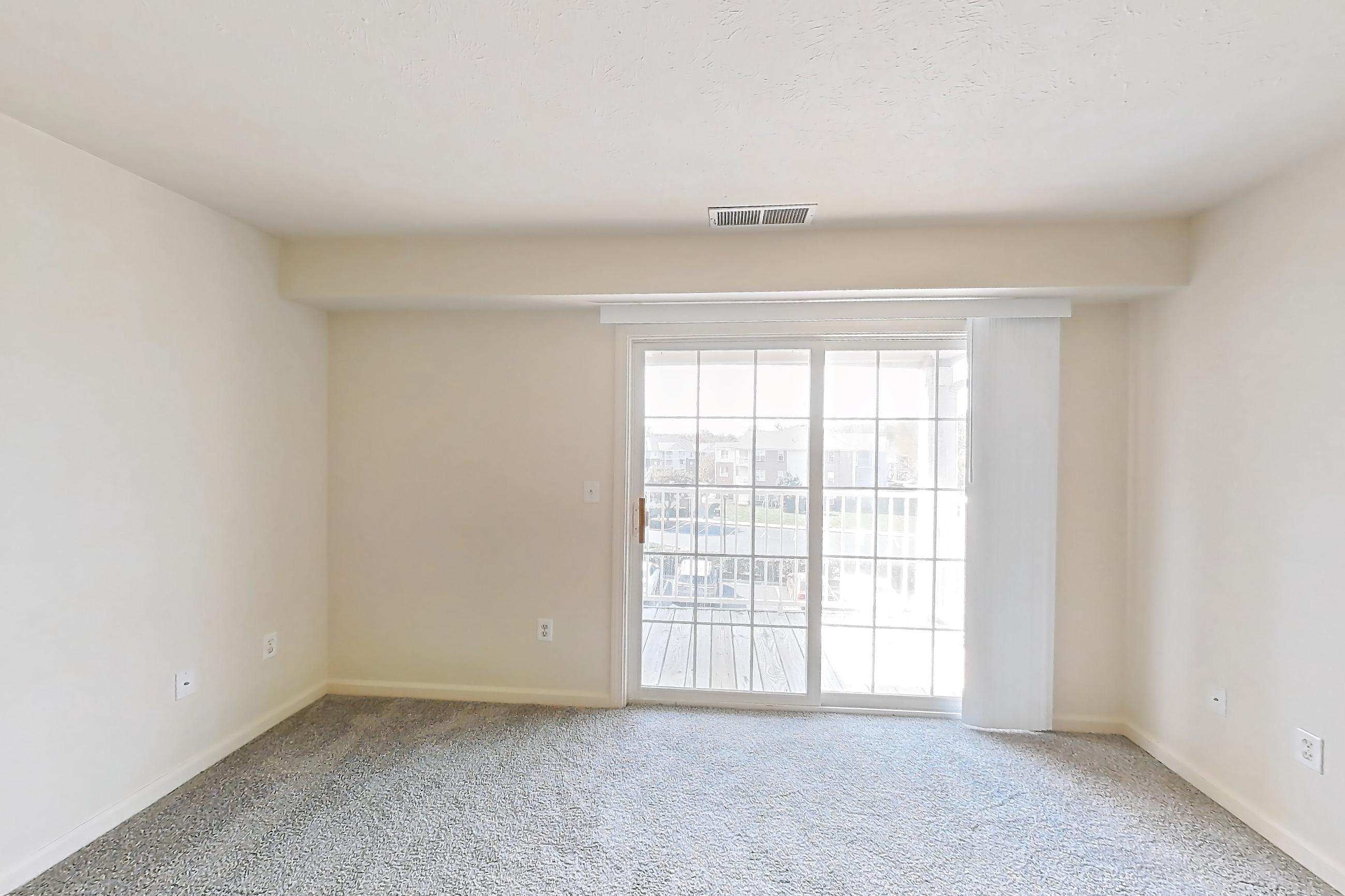 Living room, Apartment 209 at Clay Terrace