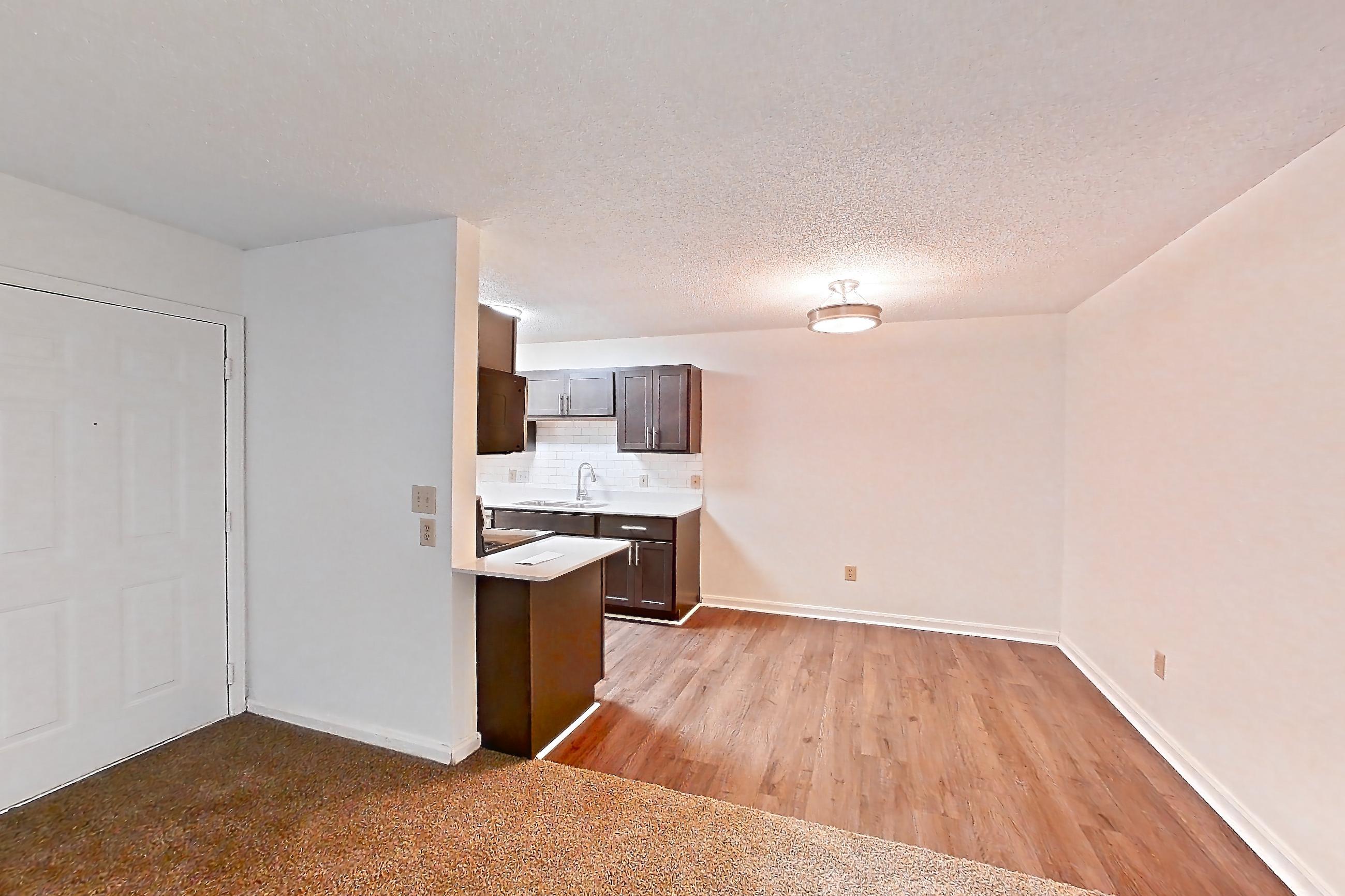 Living space, Apartment 15106 at The Boulders