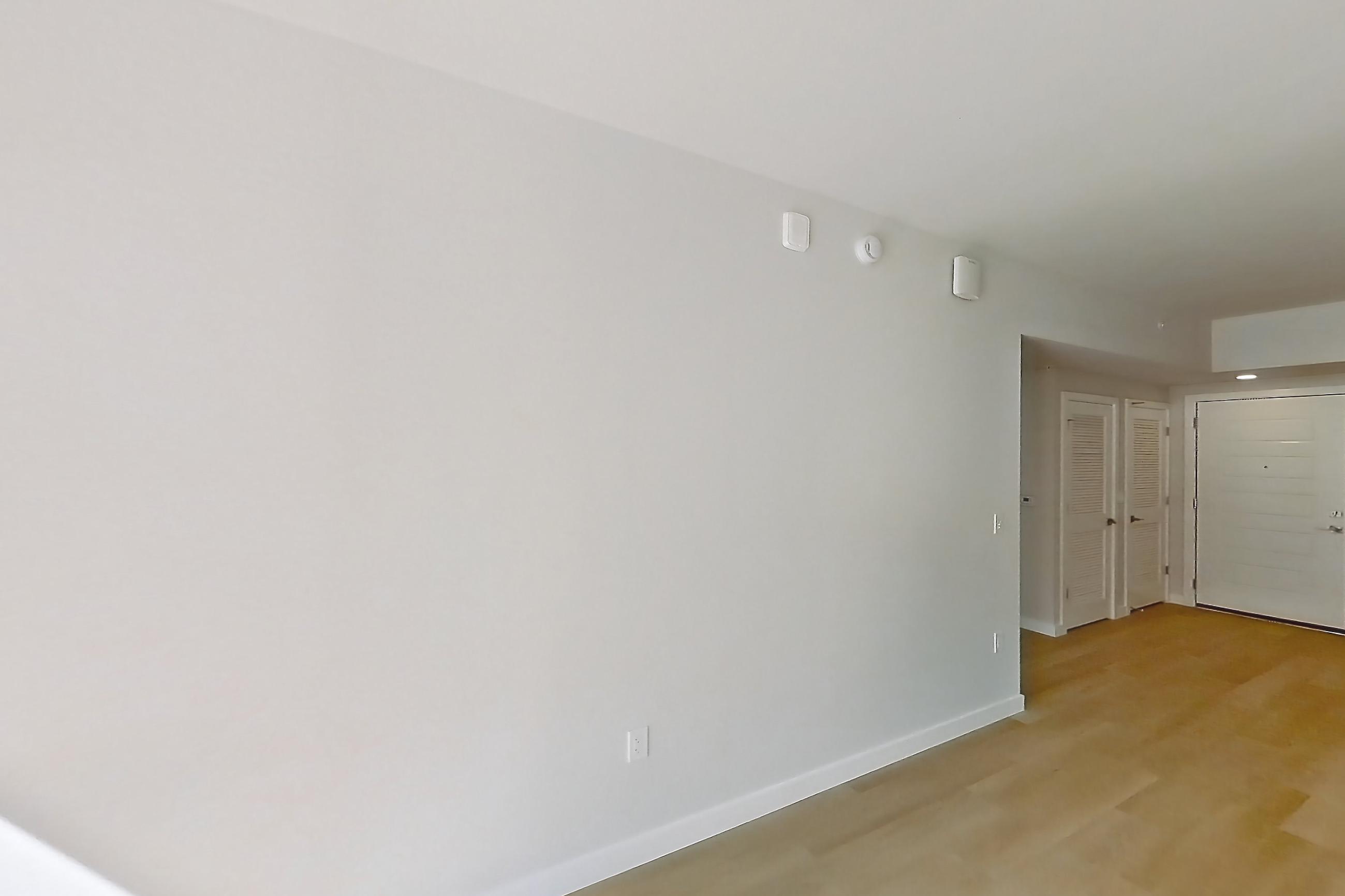 Living room view, Apartment 109 at Lakeview at NoMi
