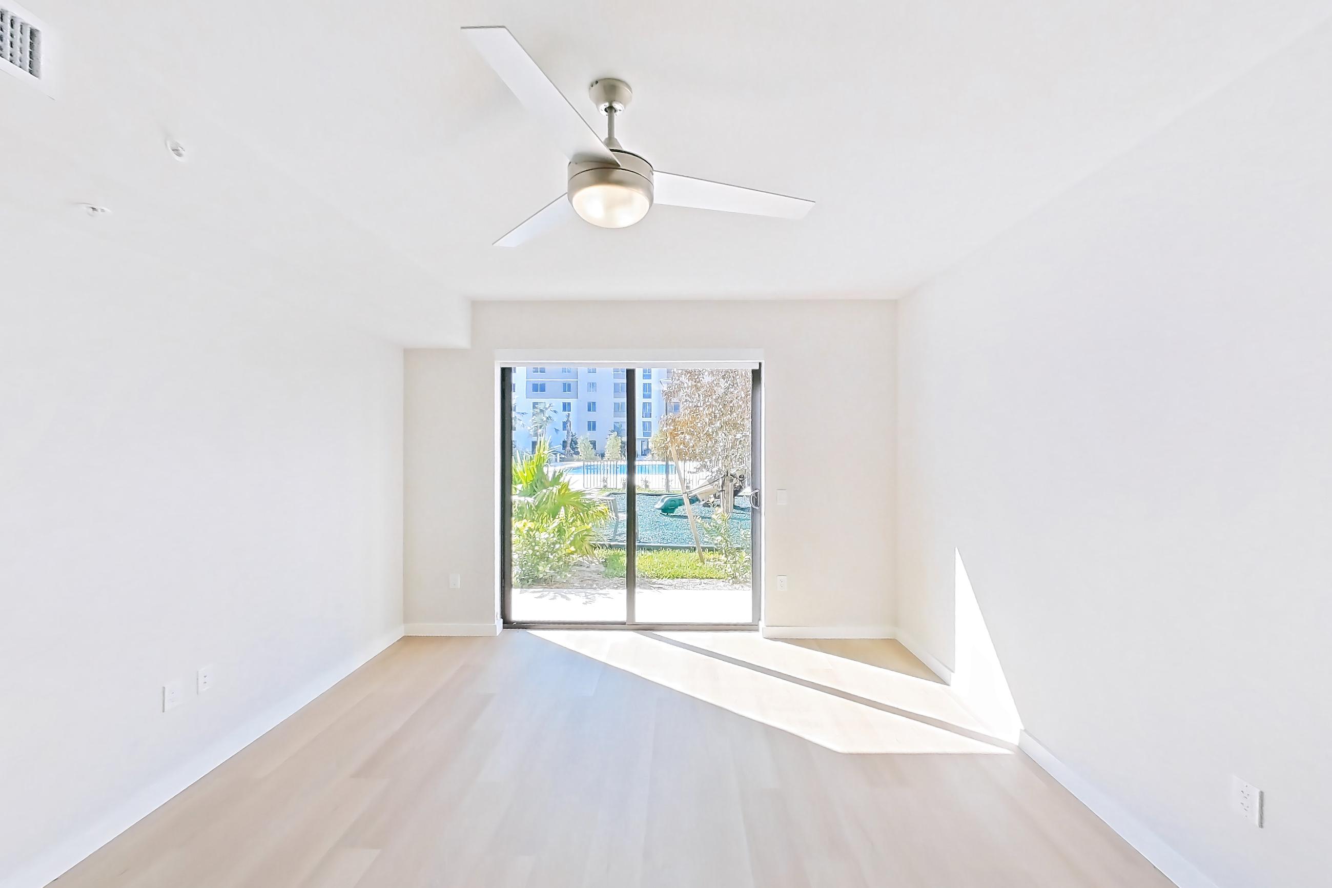 Living room, Apartment 109 at Lakeview at NoMi