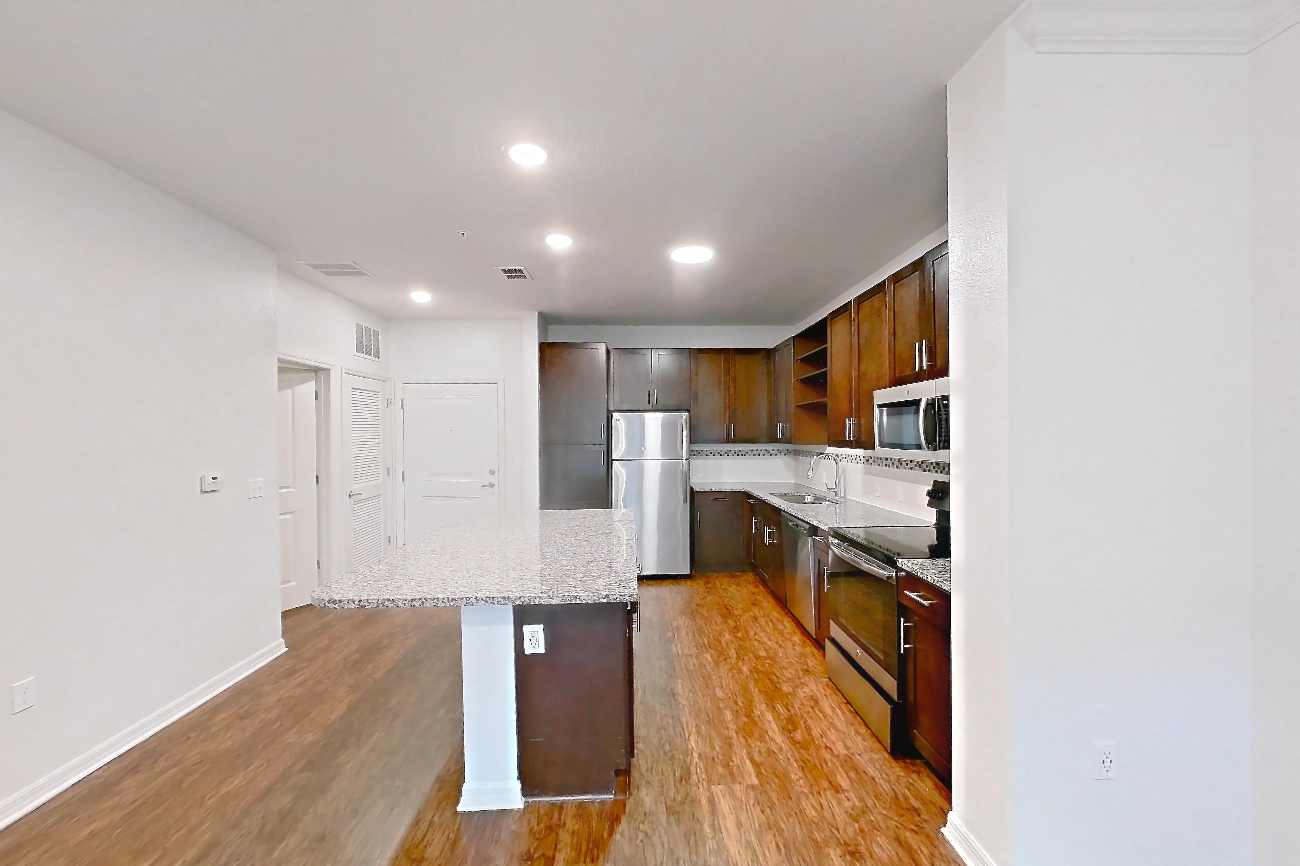 Living space, Apartment 1-113 at Lantower Asturia
